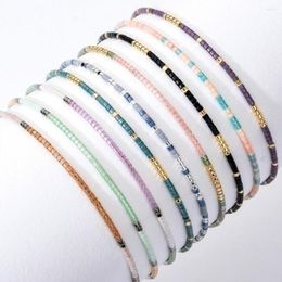 Strand Trendy Boho Glass Bracelets Womens Bohemia Colour Measle Handmade Adjustable String Bangles Jewellery For Girls