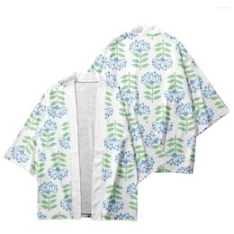 Ethnic Clothing Summer Loose Men Women Japan Cardigan Streetwear Cartoon Floral Printed Kimono Beach Shorts Shirt Haori Cosplay Yukat