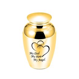 5 Colours Cremation Urns Ashes Keepsake Pets Human Memorial Urn Funeral Urn with pretty package bag - My Dad My Hero My Angel 7192h