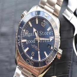 Blue Ceramic Dial Bezel 43 5mm VS Factory Mens Automatic Axial Cal 8900 Watch Push Master Watches Men Aqua Dive 600m Ocean Wristwa241O