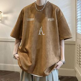 Men's T Shirts Fashion O-Neck Printed Loose Casual Letter T-Shirt Clothing 2023 Korean Pullovers Tops Half Sleeve All-match Tee Shirt