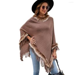 Women's Sweaters Fashion Elegant Women Cloak Sweater Coat Female Pullover Outerwear Girl's Tassel Streetwear Shawl Tops Lady's Cape