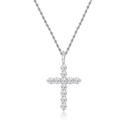 Hip Hop Mens Jewelry Cross Pendant Luxury Designer Necklace Bling Diamond Iced Out Pendants with Rope Chain Rapper Women Fashion A221N