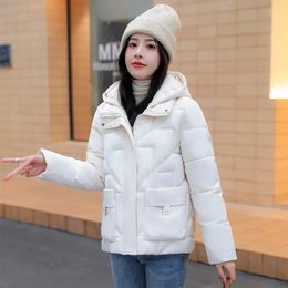 Women's Trench Coats 2023 Winter Parkas Jacket Women Korean Loose Down Cotton Female Hooded Thicken Warm Padded Casual Overcoat Ladies Tops