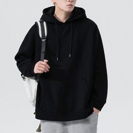 Men's Hoodies Stylish Men Hooded Sweatshirt Drawstring Streetwear Washable Fine Stitching Large Pocket