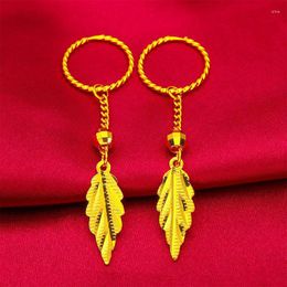 Stud Earrings Fashionable And Minimalist Leaf Tassel For Female Hip-hop Versatile Ear Buckle Gift Wholesale