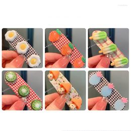 Hair Clips Fruit Clip Baby Carrots Avocado Eggs Kiwi Pineapple Women Pins Barrette Accessories