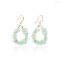 Dangle Earrings Badu Natural Irregular Chips Gravel Stone Drop For Women Bohemia Statement Crystal Fashion Jewellery Gift