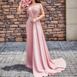 Party Dresses Arabic Dubai Mermaid Ball Gown Evening 2023 Luxury Crystal Women Long Formal Dress For Wedding