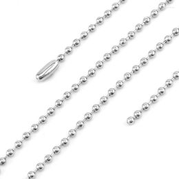 Chains 50pcs Ball Chain 50 60cm Necklace 1.6mm Bead Stainless Steel Diy Jewellery Making Fittings High Quality Wholesale