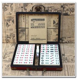 Outdoor Games Activities Chinese Numbered Mahjong Set 144 Tiles Mah-Jong Set Portable Chinese Toy with Box Fibre board Mahjong Board Game for fun Camping 230928