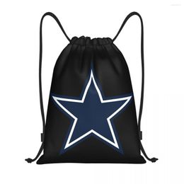 Shopping Bags Cowboy Star Drawstring Backpack Women Men Sport Gym Sackpack Portable Training Bag Sack