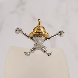 Pendant Necklaces Anime Character Adventurer Men's Exquisite Fashion Personality Straw Hat Boys Necklace Punk School Motorcycle Jewelry