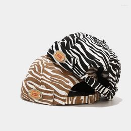 Berets Fashion Zebra-patterned Landlord Hat Female Summer Leisure All-match Outdoor Travel Male Cotton Street Hip-hop