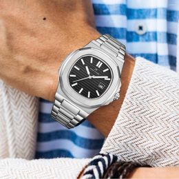 Wristwatches Men Luxurious Classic Business Stainless Steel Calendar Waterproof Quartz Watch Simple Sports Clock Relogio Masculino
