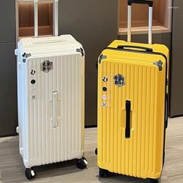 Suitcases High Capacity Rolling Luggage Cabin Holiday Suitcase Couples Outing Carry On With Wheels Travel Anti-Fall Password Box