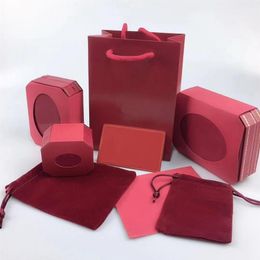 Jewellery Sets Box Red Ca Letter Necklace Bracelet Earrings Ring Sets Box Dust Bag Gift Bag Match the store Items s Not sold in230g