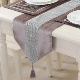 Table Runner Modern Flannel Diamond Marriage Runners Chirstmas Decoration 8 Colours