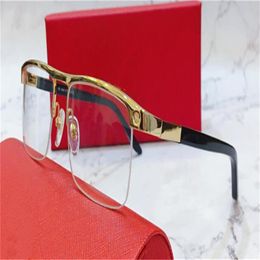 Selling optical eyewear frame 4567598 metal half-frame ultra light glasses men business style simple and versatile frame top quali245V