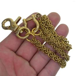 Keychains Handmade Solid Brass Byzantine Weave Wallet Jean Trousers Biker D Joint Shackle Japanese Lobster Claw Clap