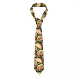 Bow Ties Tacos Pattern Tie For Men Women Necktie Clothing Accessories