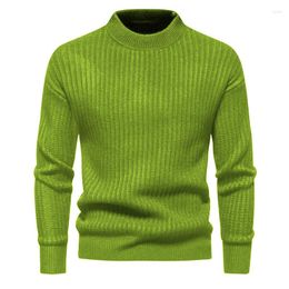 Men's Sweaters Autumn And Winter Trend Fashion Versatile Knitwear Low Sweater Striped Casual