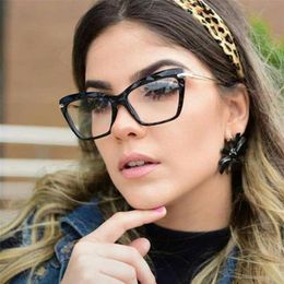 Fashion Retro Cat Eye Women Glasses Frame Optical Glasses Prescription Men Eyeglasses Frames Oculos De Feminino239s