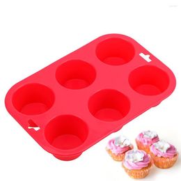 Baking Moulds Cake Mould Muffin Moussi Mold 6 Holes Silicone Round Ice Tray Pudding DIY Tool Chocolate Cup