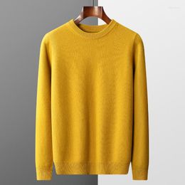 Men's Sweaters RONGYI 2023 Spring And Autumn Wool Sweater Large Size Loose O-Neck Knitting Business Casual Pullover