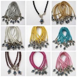 100 pcs Fatima Hand Evil Eye Charm Lucky Bracelets For Men and Women DIY Jewellery Gift251J