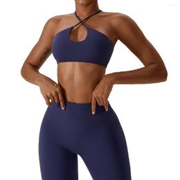 Active Sets Women Soft Compression Stretchy Booty Twist Running Leggings And Bra Set Solid Color Sexy Bike Fitness Exercise Yoga