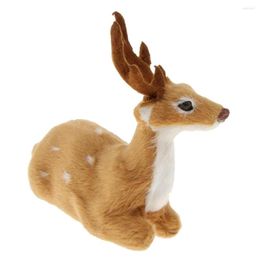 Christmas Decorations Simulation Lying Sika Deer Reindeer Elk Animal Model Figurine Home Decoration Arts And Crafts