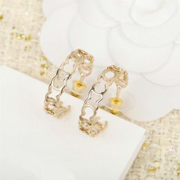 Luxury quality half round shape drop earring with hollow design for women wedding jewelry gift ring have stamp velet box PS3972234n