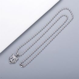 Silver Plated Necklace Top Quality Fashion Necklace Domineering Personality Tiger Head Necklace Jewellery Supply Whole307g