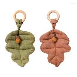 Stroller Parts Hanging Rattle Stuffed Leaf Mobile Born Teether Toy Soft Pendant Interactive Baby Soothing Gift