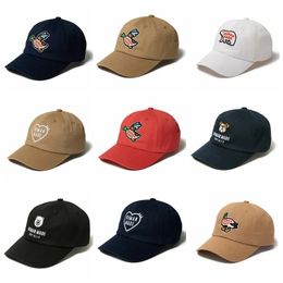 Ball Caps Fashion Harajuku Casual Brand Human Made Cartoon Animal Baseball Cap Hat Men Women Four Seasons Peaked Cap Adjustable 230928