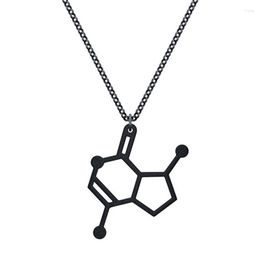 Pendant Necklaces Catnip Molecule Necklace Color Free Choice Silver Or Gold Matte Black