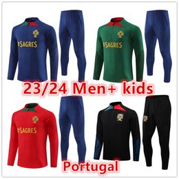 2023 2024 Portuguese soccer tracksuit Portuguesa football training Men and kids 23 24 Portugieser tracksuits jogging jersey shirt kits survetement foot