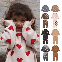 Dancewear KS Original Baby Boy Girl Clothes Sweater Set Children Knit born Long Sleeve Cotton Kids Pullover Tops And Pants 230928