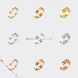 Jewellery Designer for Women Screw Ring Designer Ring Titanium Steel Rings Gold-Plated Never Fading Non-Allergic Gold Silver Rose Go276f