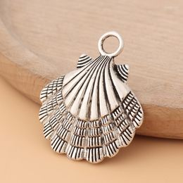 Pendant Necklaces 15pcs/Lot Tibetan Silver Scallop Seashell Charms Pendants For DIY Necklace Jewelry Making Findings Accessories