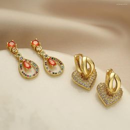 Stud Earrings Graceful High Quality Heart-Shaped For Women Girls Stylish Party Dating Vacation Jewellery