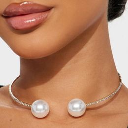 Choker XSBODY Elegant Imitation Pearl Collar Y2K Necklace For Women Fashion Accessories Wedding Necklaces Bride