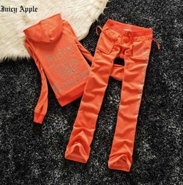 Juicy Tracksuit Women Velvet 2023 's Brand Velour Sewing Suit Track Hoodies And Pants Sets New high end All kinds of fashion