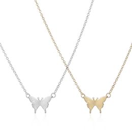 Everfast 10pc Lot New Arrival Gold Necklace Cute Butterfly Pendant Insect Necklaces for Women Simple Animal Women Long Necklace EF220c