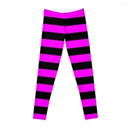 Active Pants Black And Pink Stripes Leggings Women's Tights Sports For Women