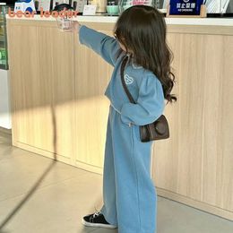 Dancewear Bear Leader Children's Spring Autumn Long Sleeve Set Sporty Solid Colour Polo Top Pants Two Piece Girls' Childrens' Fashion 230928