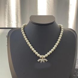 Multiple styles Top quality classic pearl necklace design for women luxury brand C necklaces Birthday wedding gift228p