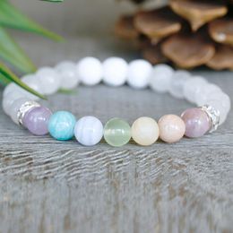 MG0945 7 Chakra Diffuser Bracelet Womens Healing Energy Crystals Bracelet Rainbow Gemstone Energy Protection Bracelet231U