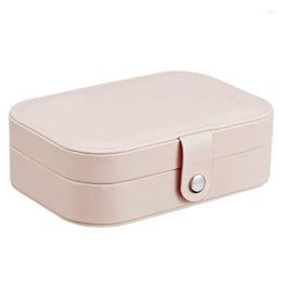 Jewelry Pouches PU Leather Portable Travel Storage Box Organizer Packaging Case Earring Ring Necklace Jewellery Durable